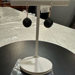 🆕 ❤️ Alexis Bittar Gold Swarovski Crystals Lucite Earring 1.5” Retail $130